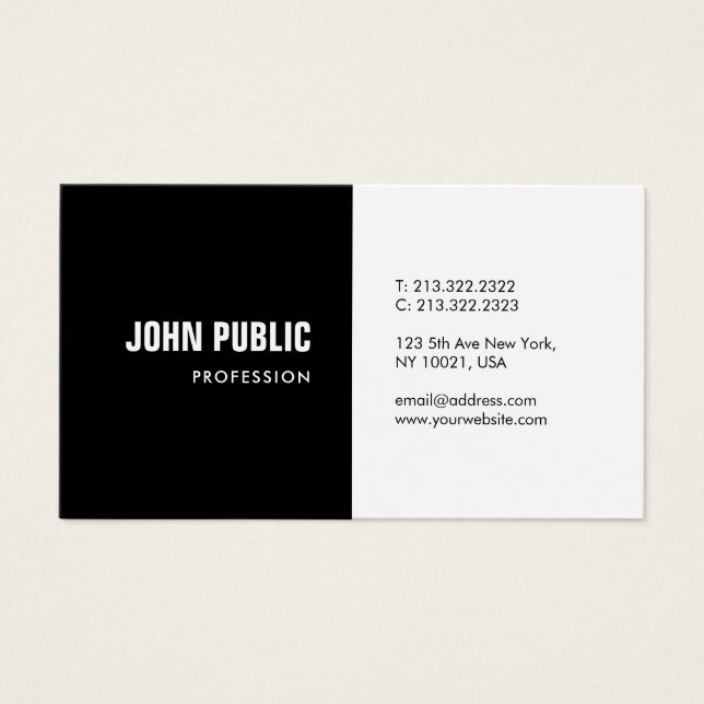 Modernes Minimalistisches Design Beruflich Geschma (Vorderseite)