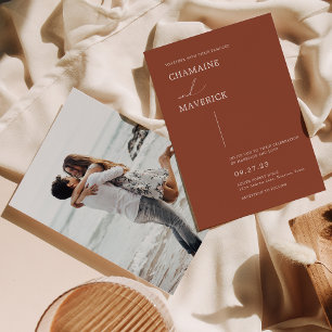 Modernes Minimalistisches Dreamskript Terracotta W Einladung