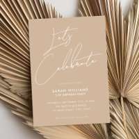 Modernes Minimalistisches Drehbuch 21. Geburtstag