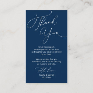 Modernes Minimalistisches Drehbuch, Hochzeit Danke Begleitkarte