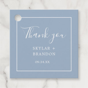 Modernes Minimalistisches Dusty Blue Vielen Dank Geschenkanhänger