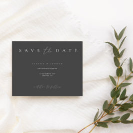 Modernes Minimalistisches Dusty Gray Save the Date