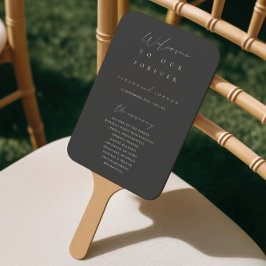 Modernes Minimalistisches Dusty-Gray-Zeremonie-Pro Fächer