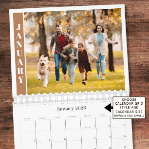 Modernes Minimalistisches Ein Foto pro Monat Terra Kalender