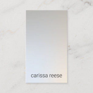 Modernes Minimalistisches Einfach-Silber Beruflich Visitenkarte