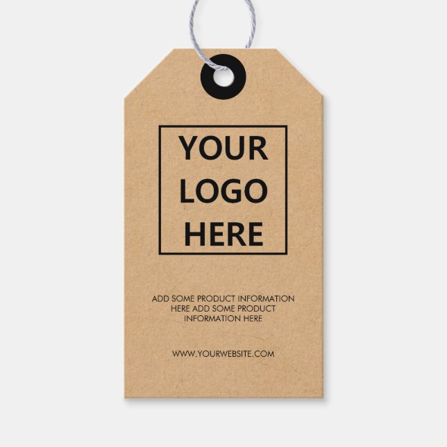 Modernes Minimalistisches Einfache Kleidungspapier Geschenkanhänger (Vorderseite)