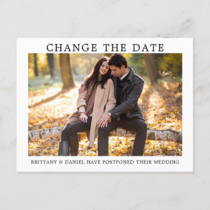 Modernes Minimalistisches Einfaches Ändern des Dat Postkarte