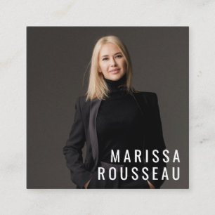 Modernes Minimalistisches, einfaches Berufliches F Quadratische Visitenkarte