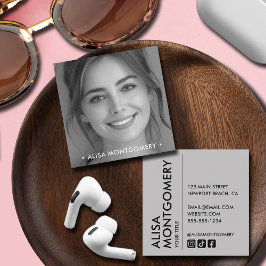 Modernes Minimalistisches, einfaches Berufliches F Quadratische Visitenkarte