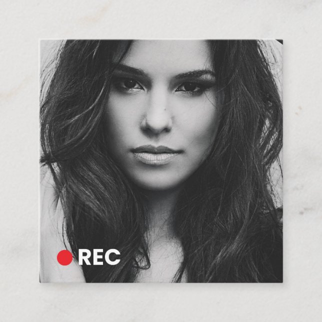 Modernes Minimalistisches, einfaches Berufliches F Quadratische Visitenkarte (Vorderseite)