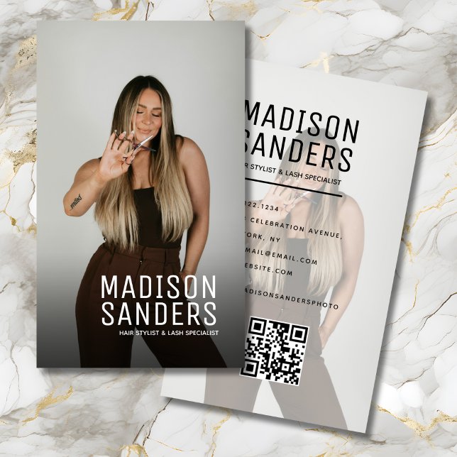 Modernes Minimalistisches, einfaches Berufliches F Visitenkarte (Von Creator hochgeladen)