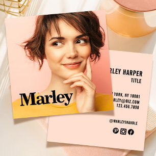 Modernes Minimalistisches Einfaches Berufliches Fo Quadratische Visitenkarte