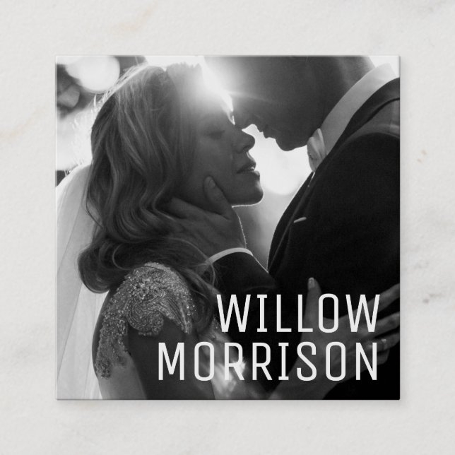 Modernes Minimalistisches, einfaches, Berufliches  Quadratische Visitenkarte (Vorderseite)