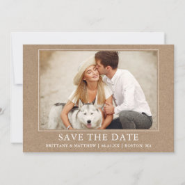 Modernes Minimalistisches Einfaches Foto Kraft Save The Date