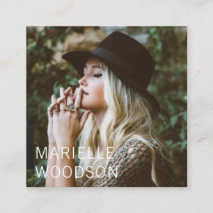 Modernes Minimalistisches einfaches Foto Quadratische Visitenkarte