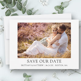 Modernes Minimalistisches einfaches Foto Rette uns Save The Date