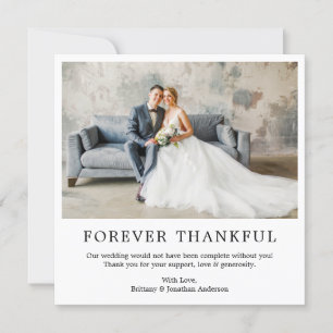 Modernes Minimalistisches Einfaches für immer Gesc Dankeskarte