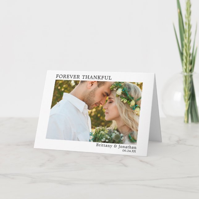 Modernes Minimalistisches Einfaches für immer Gesc Dankeskarte (Vorderseite)