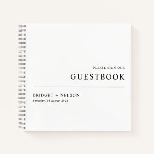 Modernes Minimalistisches einfaches Gästebuch Notizbuch