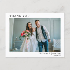 Modernes Minimalistisches einfaches Hochzeitsszena Postkarte