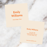 Modernes, Minimalistisches, einfaches Orange Beige