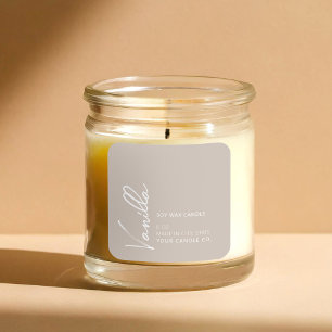 Modernes Minimalistisches Elegantes Candle Label Quadratischer Aufkleber