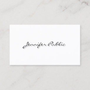 Modernes Minimalistisches, elegantes, einfaches Te Visitenkarte