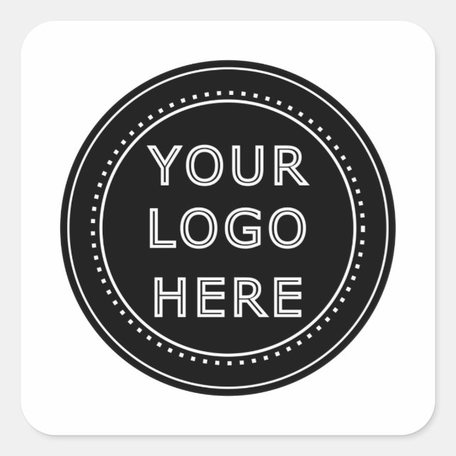 Modernes, Minimalistisches, elegantes und bearbeit Quadratischer Aufkleber (Vorderseite)