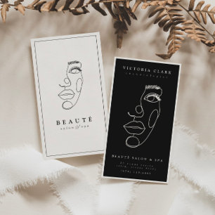 Modernes Minimalistisches Elfenbeinhaus/Schwarzer Visitenkarte