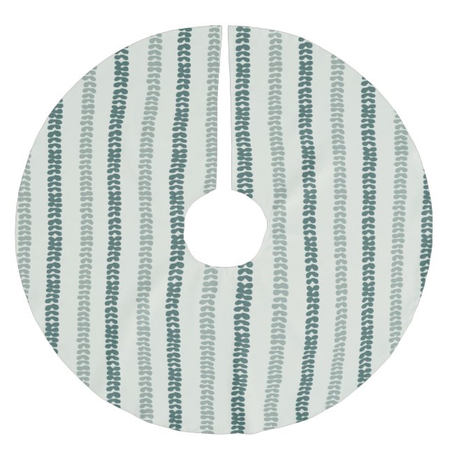 Modernes minimalistisches Eukalyptusdesign Polyester Weihnachtsbaumdecke (Vorderseite)