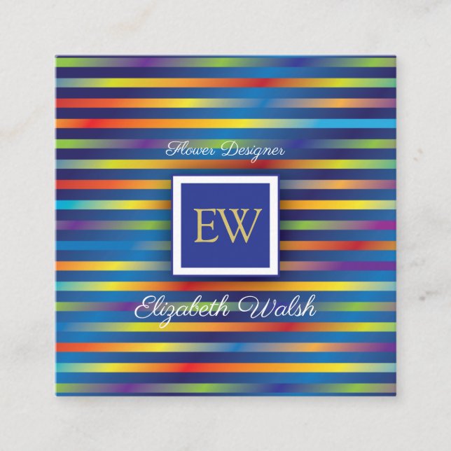 Modernes Minimalistisches Farbkonzept Neues Design Quadratische Visitenkarte (Vorderseite)