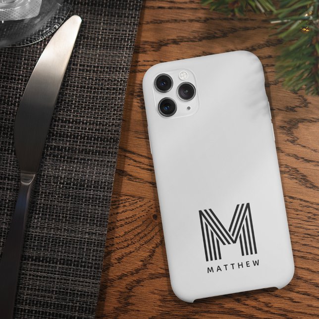 Modernes Minimalistisches Fettmonogramm Case-Mate iPhone Hülle (Von Creator hochgeladen)