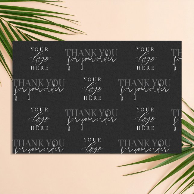 Modernes Minimalistisches Firmenlogo Vielen Dank Seidenpapier (Von Creator hochgeladen)