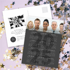 Modernes Minimalistisches Foto 2025 Kalender Neuja Feiertagspostkarte