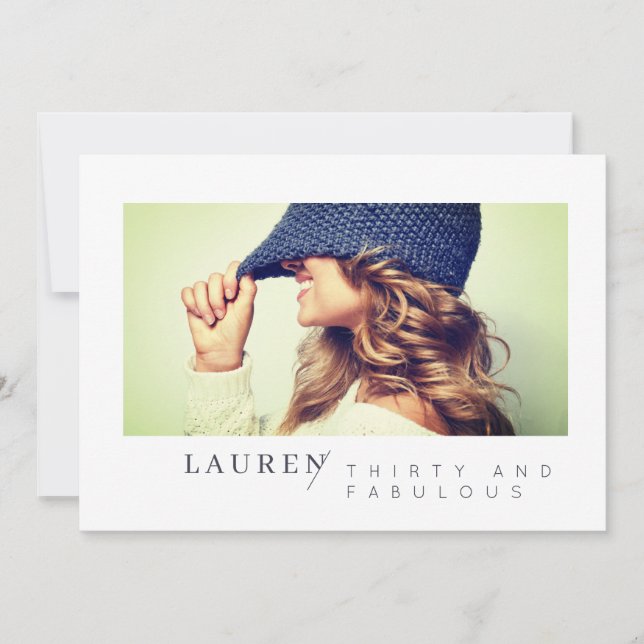 Modernes Minimalistisches Foto 30 & Fabulous Gebur (Vorderseite)