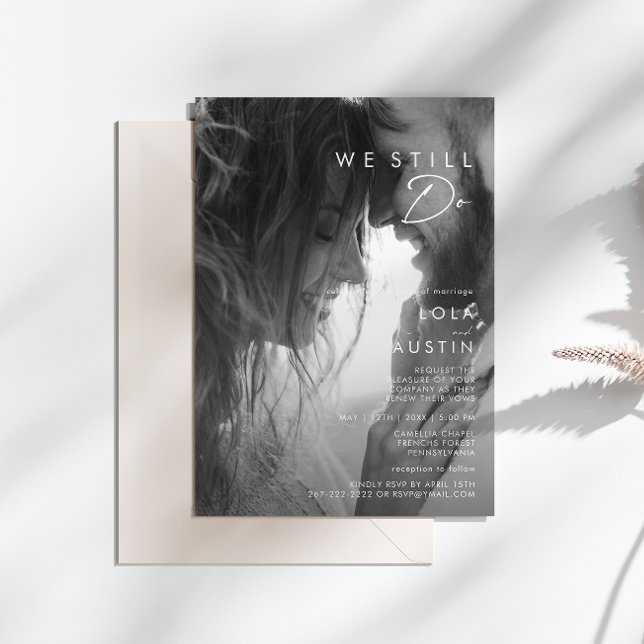 Modernes Minimalistisches Foto, das wir noch immer Einladung (Von Creator hochgeladen)