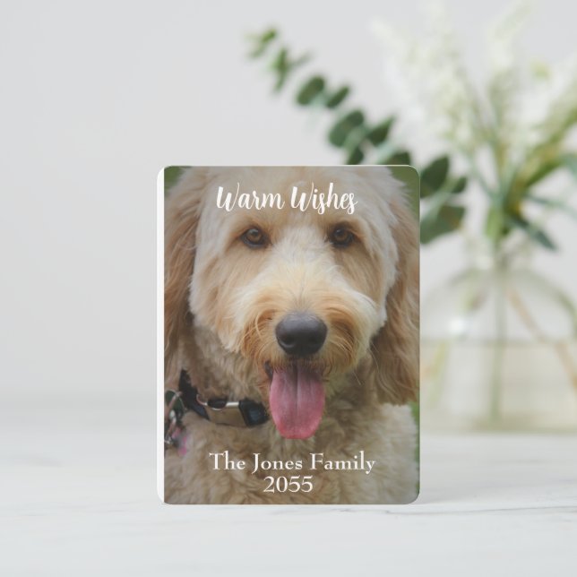 modernes Minimalistisches Foto Feiertagskarte (Stehend Vorderseite)