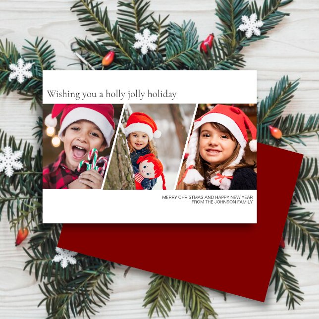 Modernes Minimalistisches Foto Feiertagskarte (Von Creator hochgeladen)