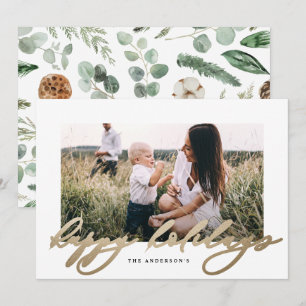 Modernes, minimalistisches Foto Feiertagskarte