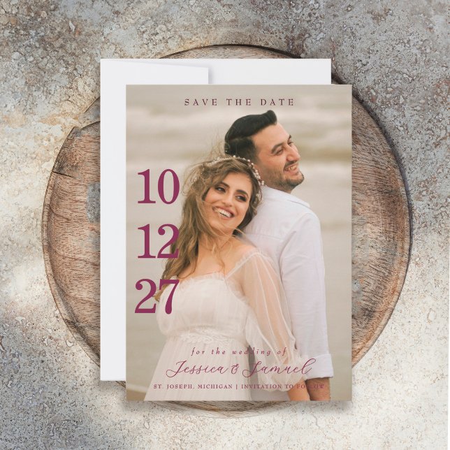 Modernes Minimalistisches Foto für die Hochzeit vo Save The Date (Von Creator hochgeladen)