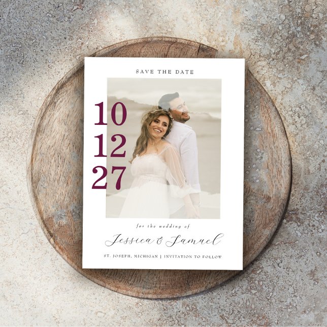 Modernes Minimalistisches Foto für die Hochzeit vo Save The Date (Von Creator hochgeladen)