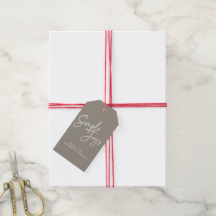 Modernes, minimalistisches Foto für Drehbuchreisen Geschenkanhänger