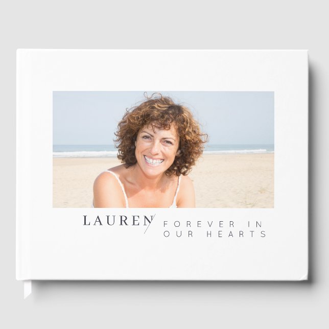 Modernes Minimalistisches Foto für immer in unsere Gästebuch (Vorderseite)