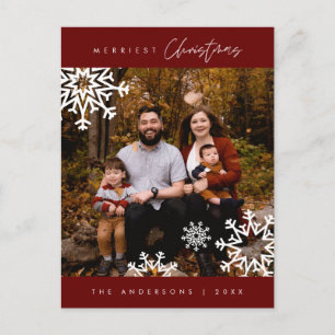 Modernes, Minimalistisches Foto für Weihnachten Postkarte
