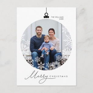 Modernes, Minimalistisches Foto für Weihnachten Postkarte