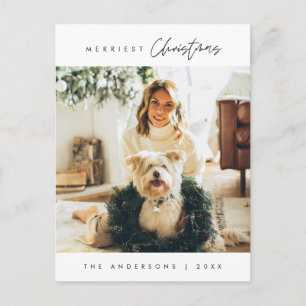 Modernes, Minimalistisches Foto für Weihnachten Postkarte