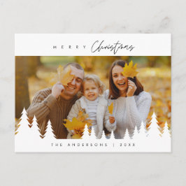 Modernes, Minimalistisches Foto für Weihnachten Postkarte