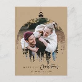 Modernes, Minimalistisches Foto für Weihnachten Postkarte