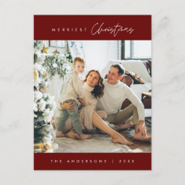 Modernes, Minimalistisches Foto für Weihnachten Postkarte