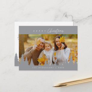 Modernes, Minimalistisches Foto für Weihnachten Postkarte
